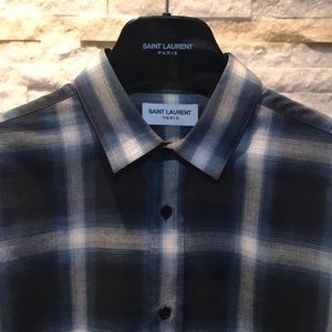 Saint Laurent Men’s Plaid Shirt